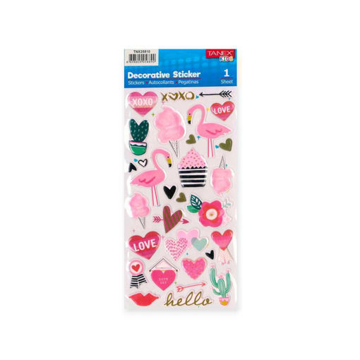 Picture of TANEX KIDS DECORATIVE PINK LOVE STICKERS
